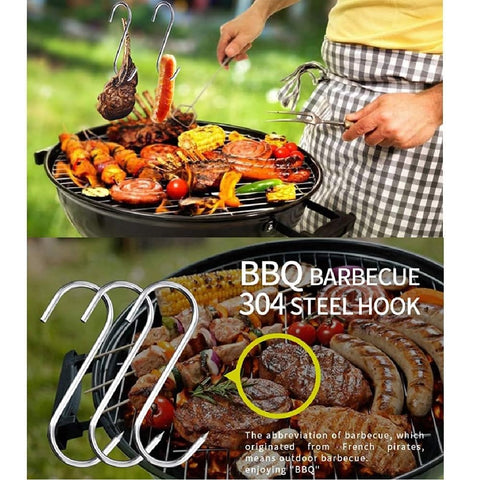 6Pcs Heavy Duty Meat Hooks Butchers Hooks Sharp S Hooks Stainless Steel 18cm 6Pcs Heavy Duty Meat Hooks Butchers Hooks Sharp S Hooks Stainless Steel 18cm