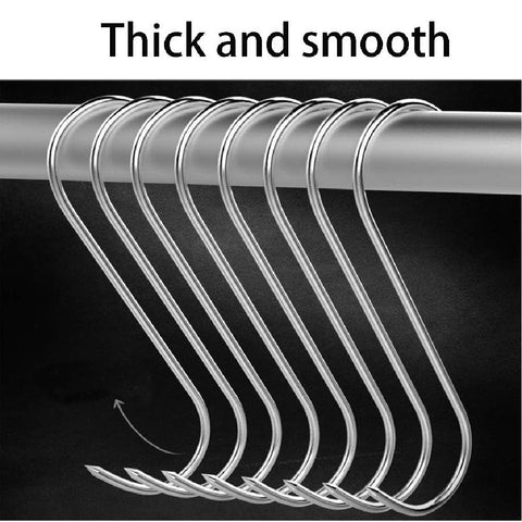 6Pcs Heavy Duty Meat Hooks Butchers Hooks Sharp S Hooks Stainless Steel 18cm 6Pcs Heavy Duty Meat Hooks Butchers Hooks Sharp S Hooks Stainless Steel 18cm