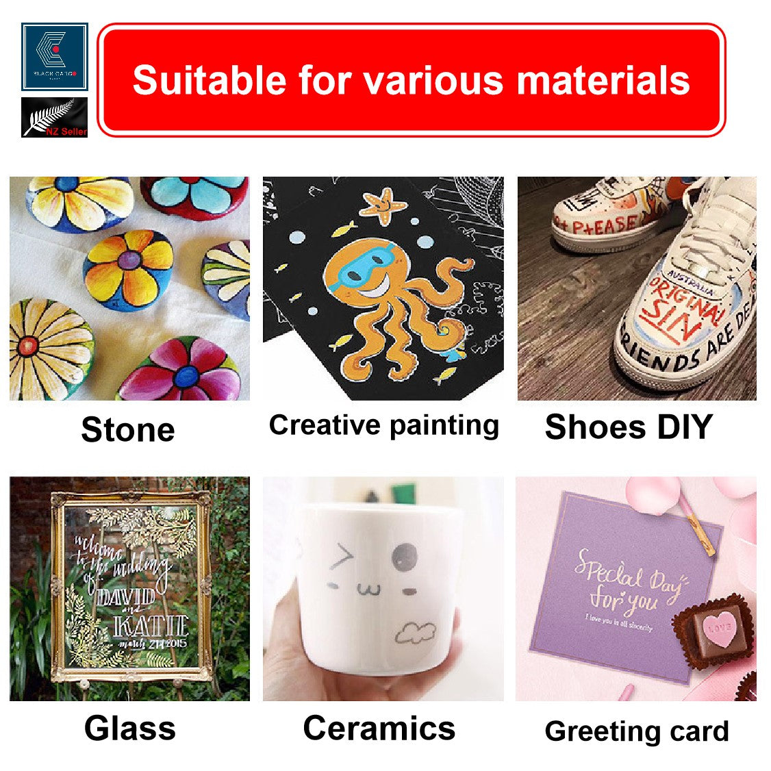 Acrylic Markers Paint Pens 12 Colors - Referdeal Acrylic Markers Paint Pens 12 Colors - Referdeal