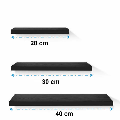 Set of 3Pcs Wood Hanging Shelves Floating Shelves Hanging Shelves - Black Set of 3Pcs Wood Hanging Shelves Floating Shelves Hanging Shelves - Black