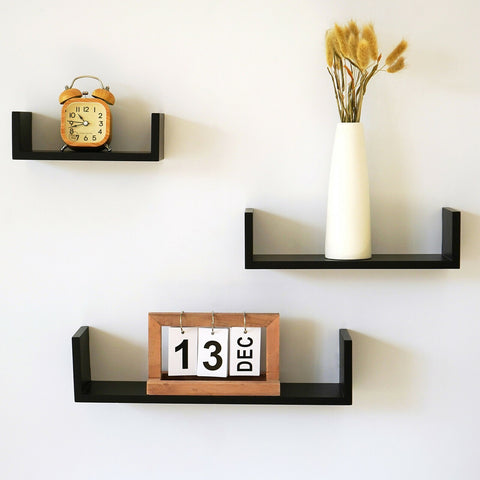 Set of 3Pcs Wood Hanging Shelves Floating Shelves Hanging Shelves - Set of 3Pcs Wood Hanging Shelves Floating Shelves Hanging Shelves -