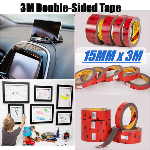 3M Heavy Duty Double Sided Tape Mounting Tape 15mm Width 3Meters Length