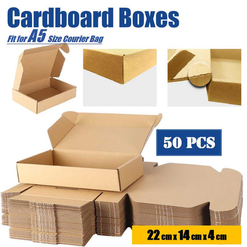 50pc Cardboard Packing Box Shipping Box Courier Box  22 x 14 x 4cm