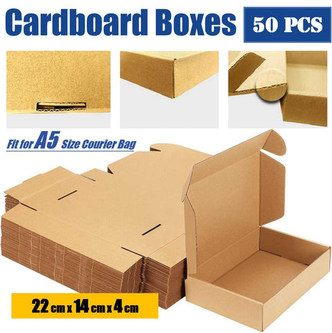 50pc Cardboard Packing Box Shipping Box Courier Box  22 x 14 x 4cm