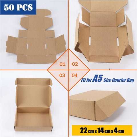 50pc Cardboard Packing Box Shipping Box Courier Box  22 x 14 x 4cm