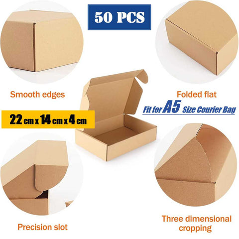 50pc Cardboard Packing Box Shipping Box Courier Box  22 x 14 x 4cm