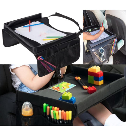 Kids Car Seat Travel Tray for Toddler Car Seat Carseat Table Tray for Kids Road Trip