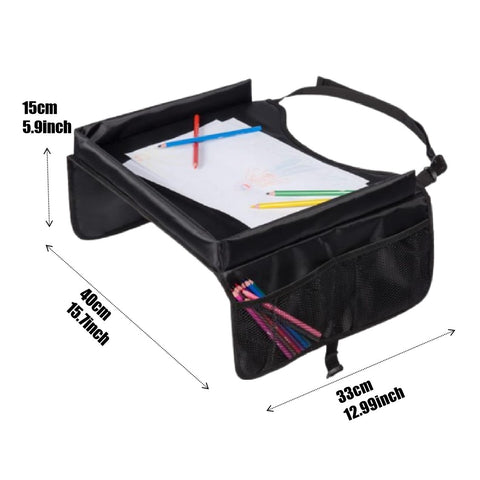 Kids Car Seat Travel Tray for Toddler Car Seat Carseat Table Tray for Kids Road Trip