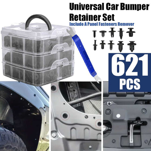 620 Pcs Universal Car Bumper Retainer Plastic Clips Set Panel Fasteners Remover