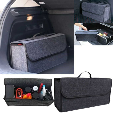 Heavy-Duty Foldable Car Trunk Organizer Space-Saving Design