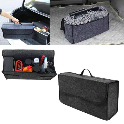 Heavy-Duty Foldable Car Trunk Organizer Space-Saving Design
