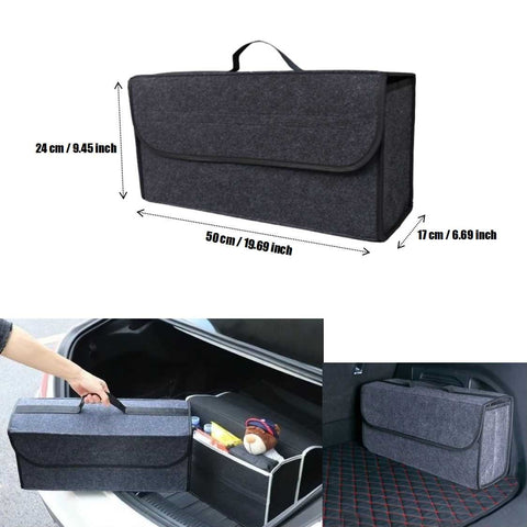 Heavy-Duty Foldable Car Trunk Organizer Space-Saving Design