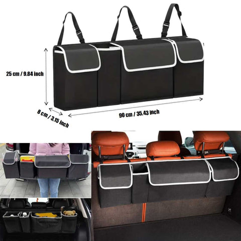 Car Trunk Organizer Hanging Backseat Storage Box for SUVs, Trucks, and MPVs