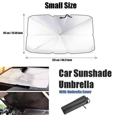 High-Quality Silvery Car Windshield Sunshade Heat Insulation UV Protect (Small)