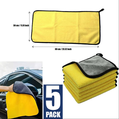 5Pcs 30*60cm Microfibre Cloth Towel Car polishing Cleaning Wash Duster