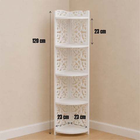 Freestanding Wood Bathroom Storage Cabinet with Doors and Shelves