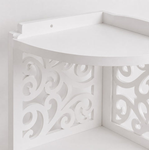 Freestanding Wood Bathroom Storage Cabinet with Doors and Shelves