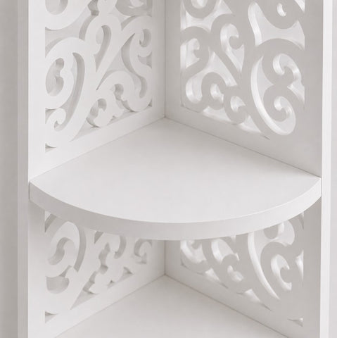Freestanding Wood Bathroom Storage Cabinet with Doors and Shelves