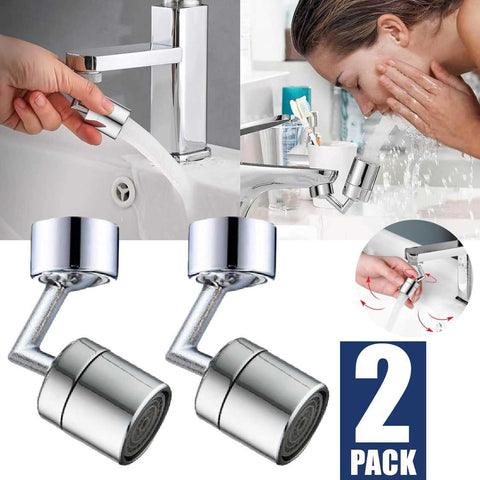 2Pack Universal Swivel Mixer Tap Bathroom Kitchen Taps Extender Adapter