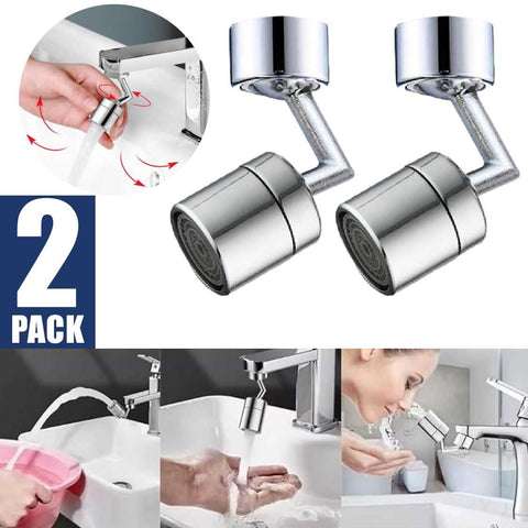 2Pack Universal Swivel Mixer Tap Bathroom Kitchen Taps Extender Adapter