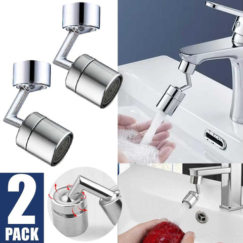 2Pack Universal Swivel Mixer Tap Bathroom Kitchen Taps Extender Adapter