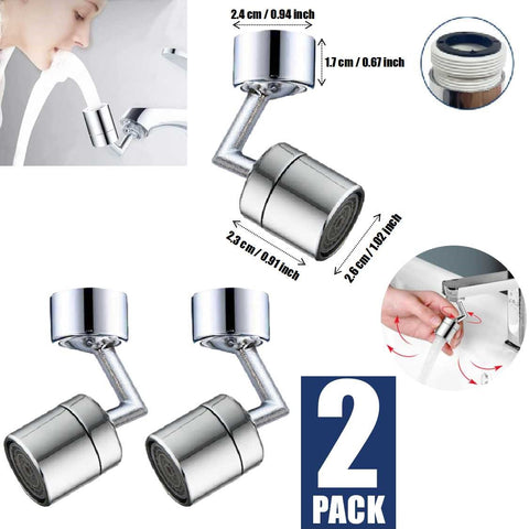 2Pack Universal Swivel Mixer Tap Bathroom Kitchen Taps Extender Adapter