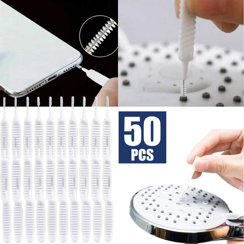 50Pcs Shower Nozzle Cleaning Brush For Showerhead Rainfall High Pressure Spray