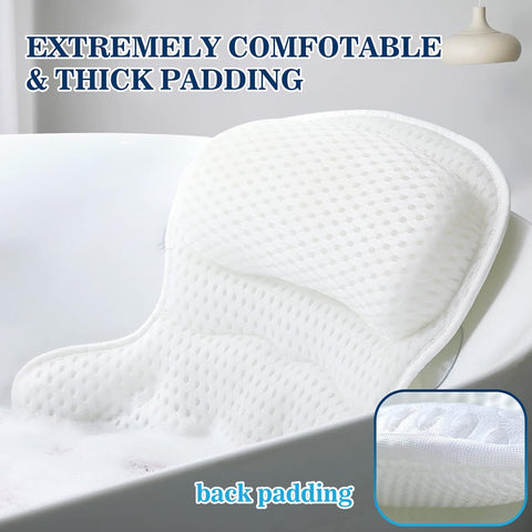 Ergonomic Luxury Bath Pillow Tub Pillow with Head Support AirMesh