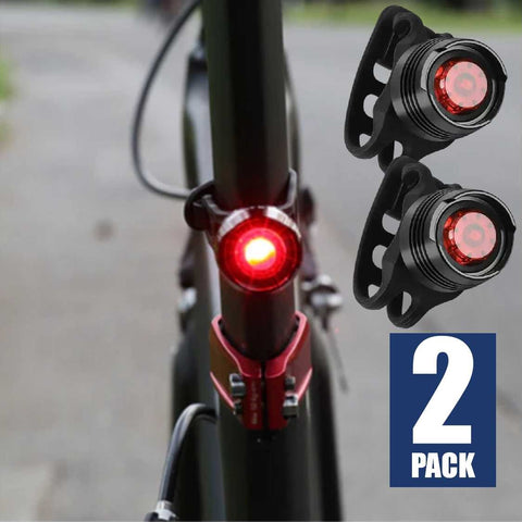2Pack Bike Lights Bicycle Tail Light Super Bright 3 Modes Cycling Safety Lights