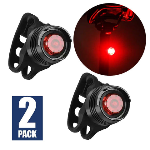 2Pack Bike Lights Bicycle Tail Light Super Bright 3 Modes Cycling Safety Lights