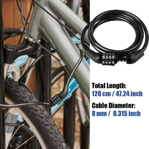 Bike Lock Door Lock Brand New Bike Lock Master Lock Cable Combination Lock 1.2M Lock 120 cm