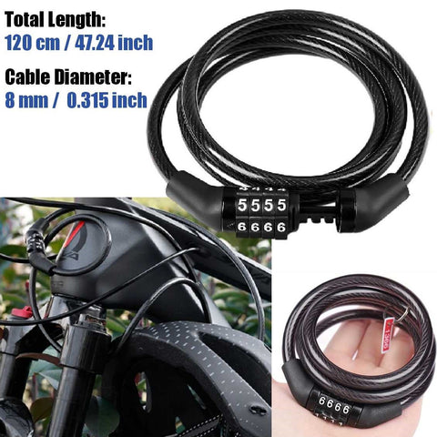 Bike Lock Door Lock Brand New Bike Lock Master Lock Cable Combination Lock 1.2M Lock 120 cm
