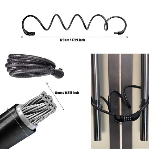 Bike Lock Door Lock Brand New Bike Lock Master Lock Cable Combination Lock 1.2M Lock 120 cm