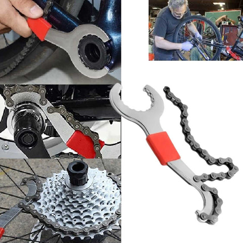 Bike Repair Tools Bike Chain Wrench Bike Freewheel Flywheel Cassette Remover