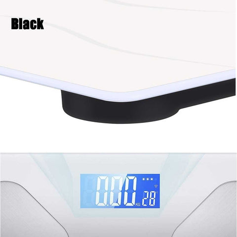 Wireless Digital Bathroom Scale for Body Weight Scale Bluetooth APP  - Black