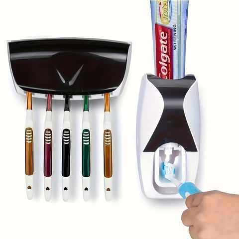 Automatic Toothbrush Holder Toothpaste Dispenser Set
