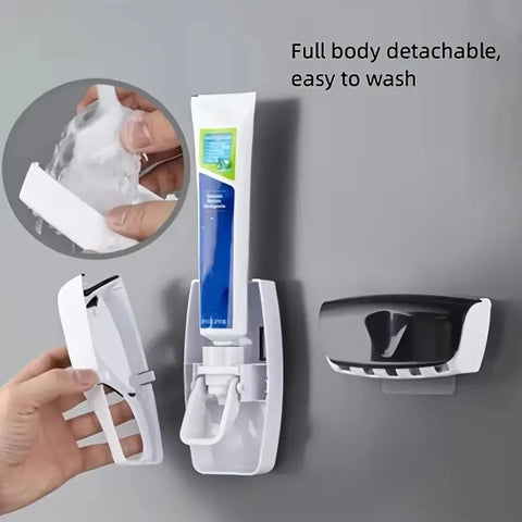 Automatic Toothbrush Holder Toothpaste Dispenser Set