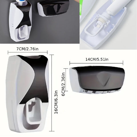 Automatic Toothbrush Holder Toothpaste Dispenser Set