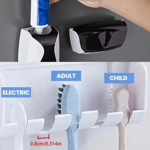 Automatic Toothbrush Holder Toothpaste Dispenser Set