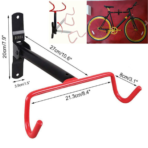 Wall Mount Steel Adjustable Bike Rack Foldable Bicycle Storage Stand Hanger