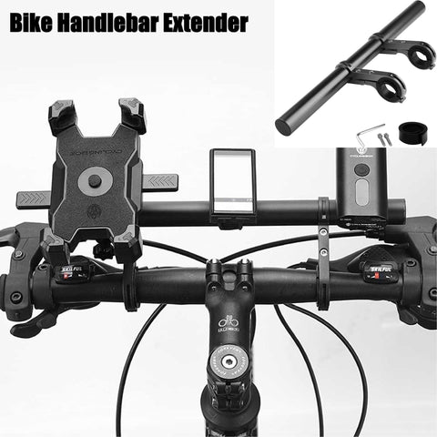 Bicycle Bike Phone Mount Holder Double Handlebar Extender Aluminum 20cm