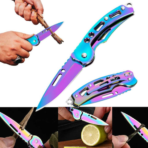 Mini Key Chain Folding Pocket Knife for Outdoor, Camping, fishing and Hunting