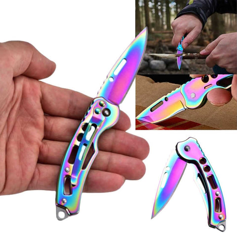 Mini Key Chain Folding Pocket Knife for Outdoor, Camping, fishing and Hunting