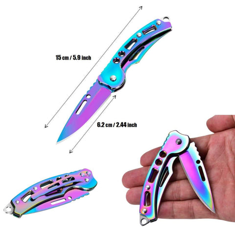 Mini Key Chain Folding Pocket Knife for Outdoor, Camping, fishing and Hunting