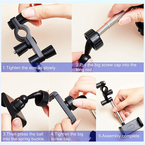 Universa Phone Mount for Car 360°Rotatable Retractable Car Phone Holder (White)