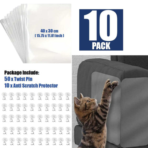 10Pcs Couch Protector for Cats, Anti Scratch Furniture Protector 40cm x 30cm