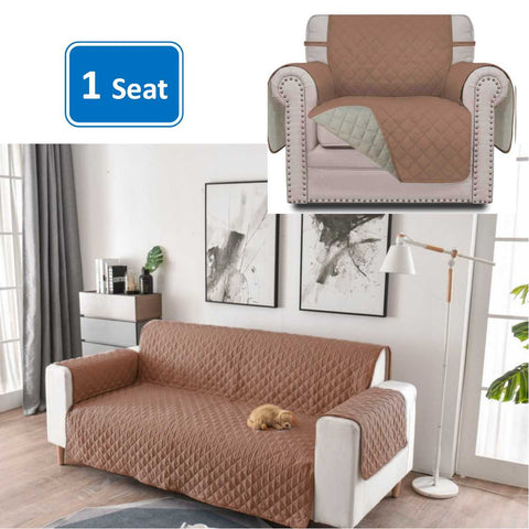 Couch Cover Brown 1 Seater