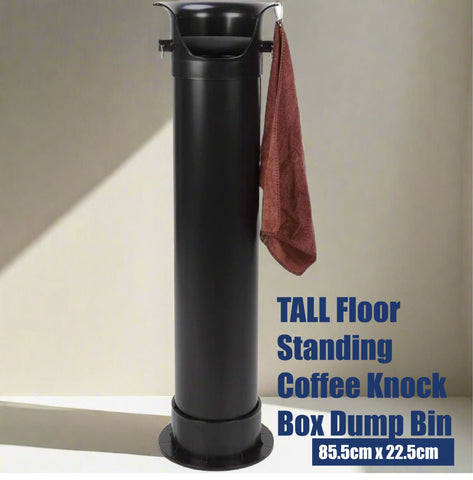 Floor Standing Tall Coffee Knock Box Espresso Dump Bin Grind Collection