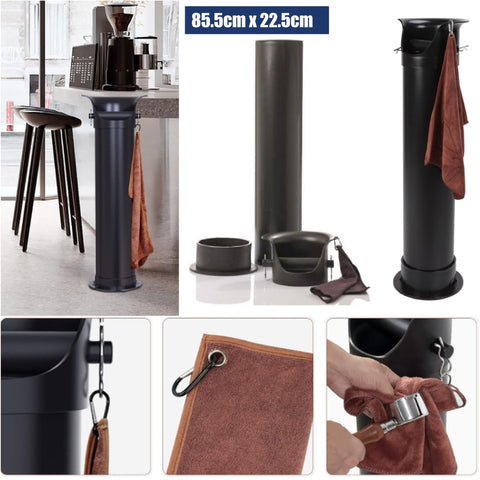 Floor Standing Tall Coffee Knock Box Espresso Dump Bin Grind Collection