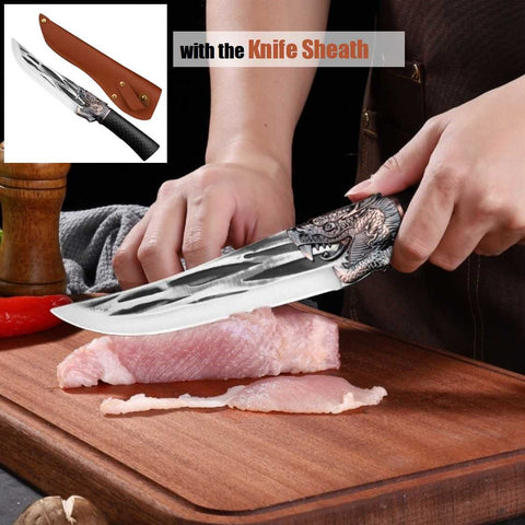 Butcher Cleaver Meat Knife With Knife Sheath Camping Outdoor Knife